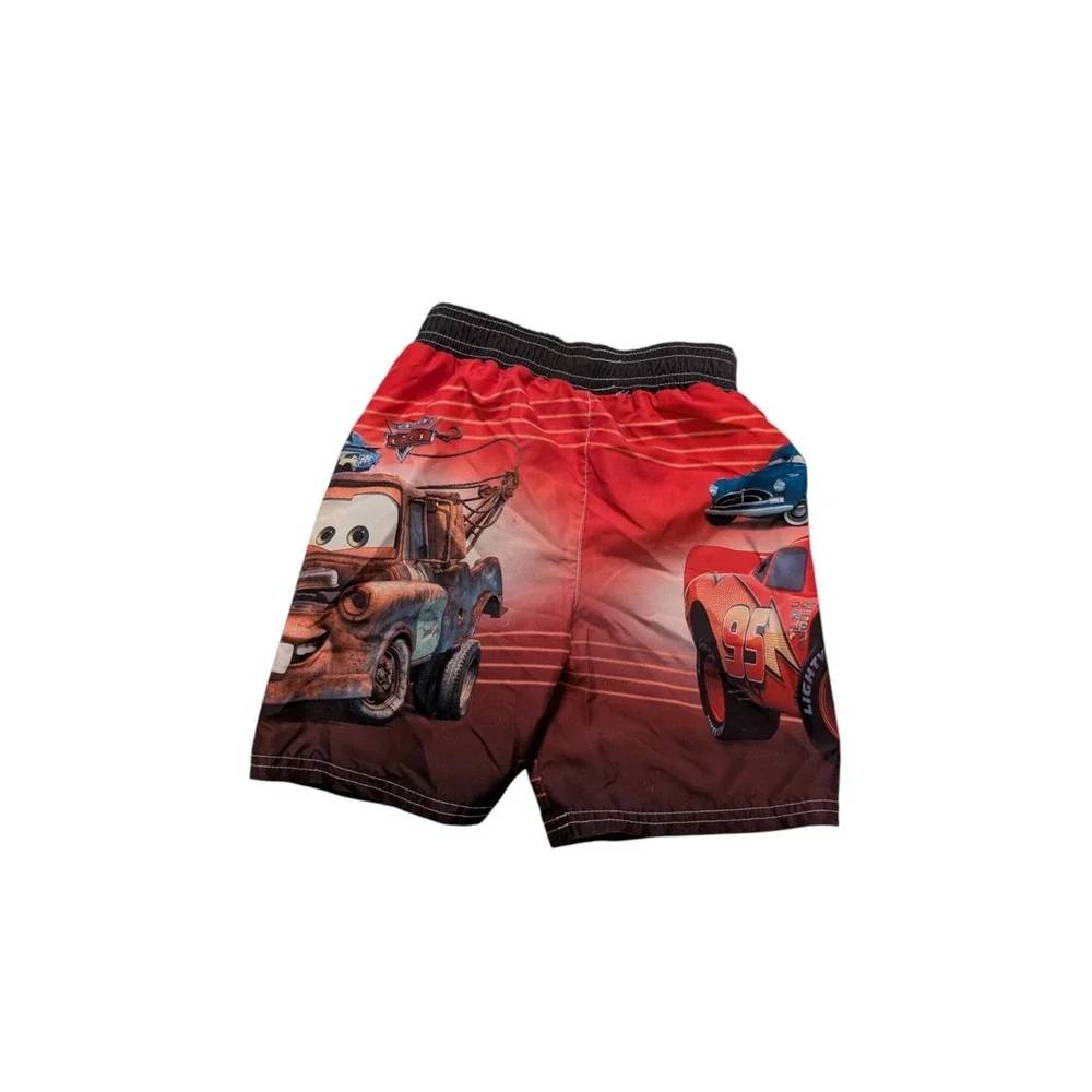 Vintage Y2K Disney Pixar Cars Swim Trunks Boys Size 18M Lightning Mcqueen